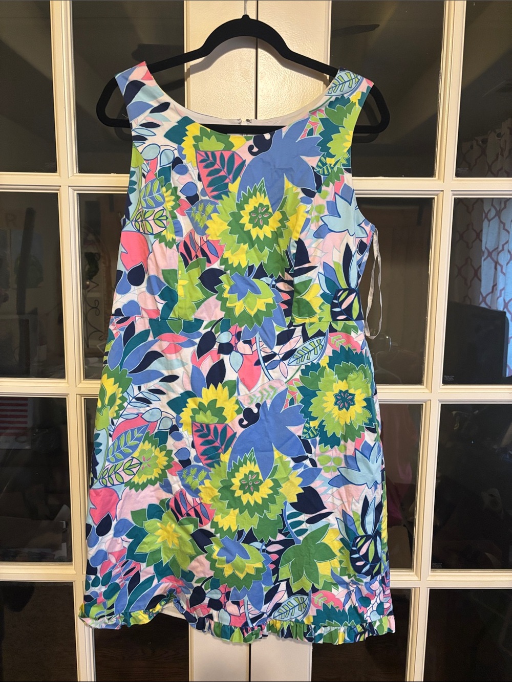 Talbots Sleeveless Floral Mini Dress in Blue, Green & Pink